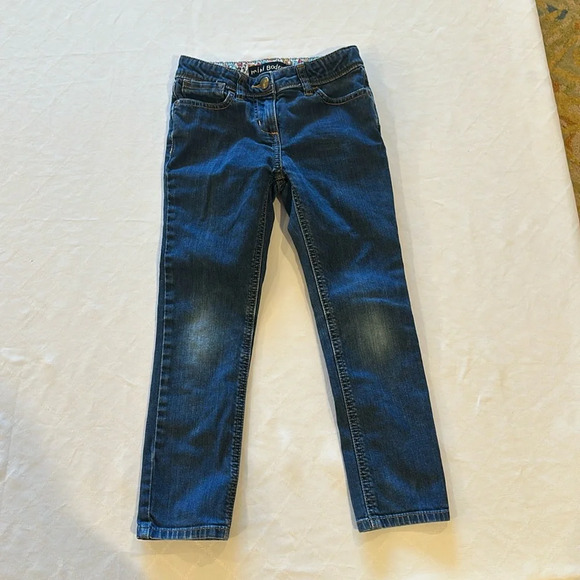 Mini Boden girls adjustable‎ waist jeans pants  size 7 - Picture 1 of 3